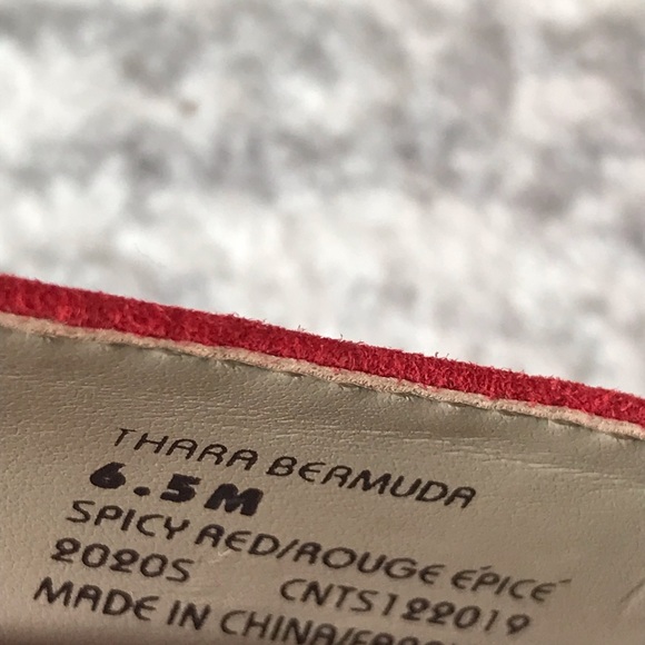 EARTH THARA BERMUDA SPICY RED BERMUDA SIZE 6 1/2. NEW WITHOUT TAGS - Picture 9 of 10